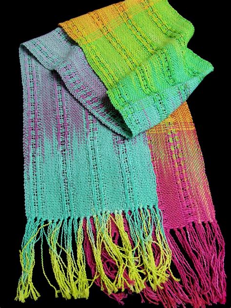 Organic Cotton Rainbow Hand Woven Scarf Hand Dyed Cotton Etsy