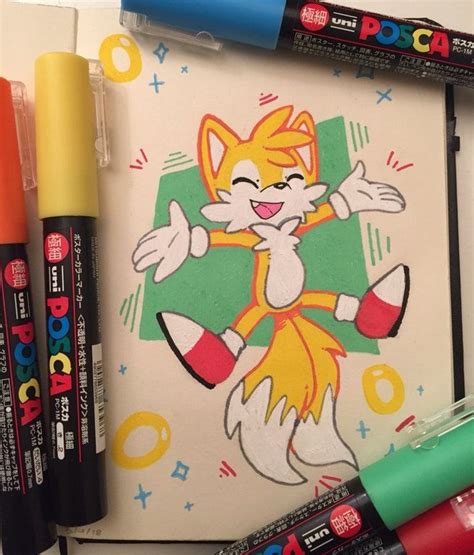 Tails Done With Posca Paint Pens Sonicthehedgehog Marker Art