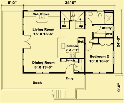 View Plans For A Small 1250sf Vacation Cabin Designed For A Site In
