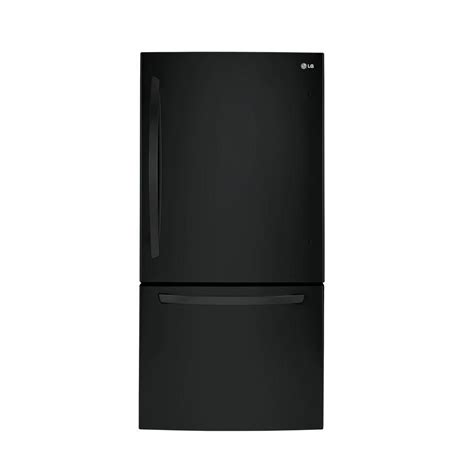 Lg Electronics 24 Cu Ft Bottom Freezer Refrigerator In Smooth Black