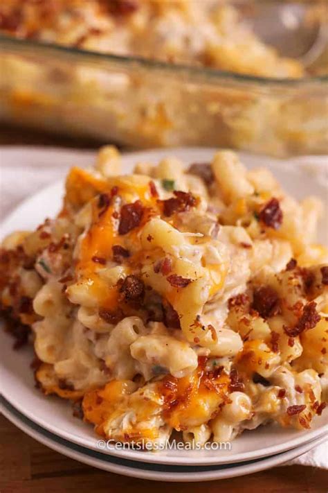 Have just made the mac n cheese for an easy weeknight dinner for hungry. Chicken Mac 'n Cheese with Bacon recipe - CentsLess Meals