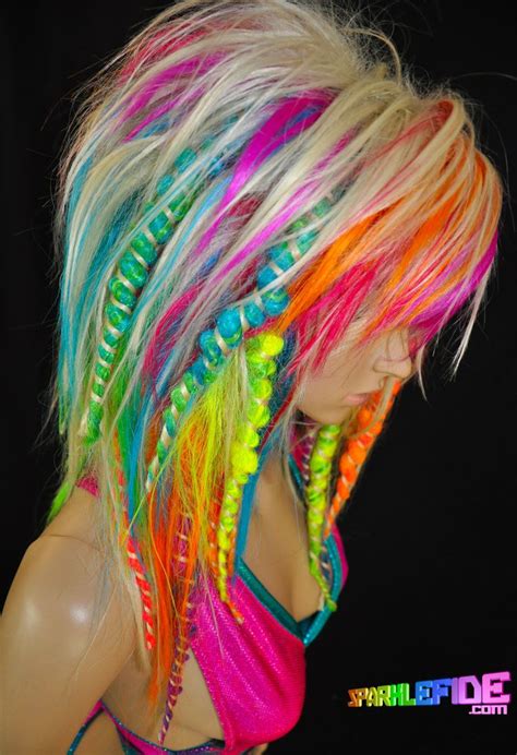 Vision Uv Rainbow Wig By Sparklefide On Etsy 35000 Rainbow Wig
