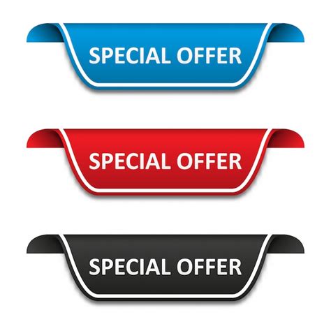 Special Offer Tag Label Set Premium Vector