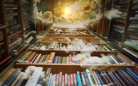Download Magical Mystical Cloud Fantasy Book Man Made Library Hd Wallpaper