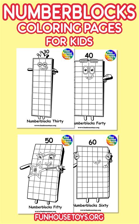 Numberblocks 100 Coloring Pages