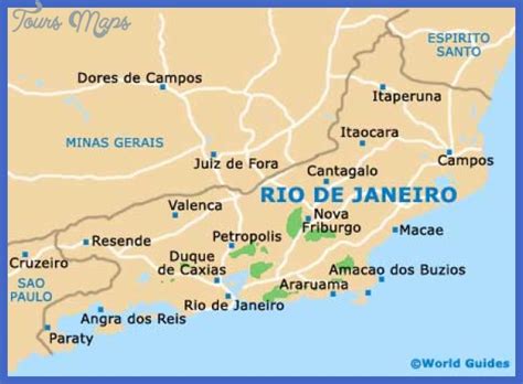 Rio De Janeiro Map Tourist Attractions