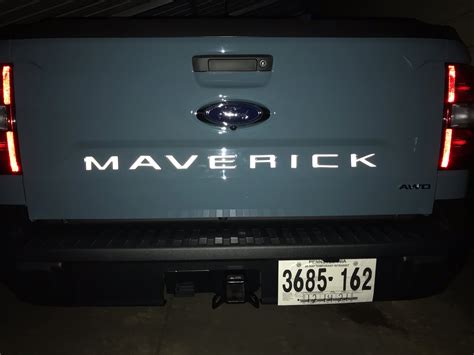 Black And Reflective Tailgate Letters Installed On Area 51 Maverick