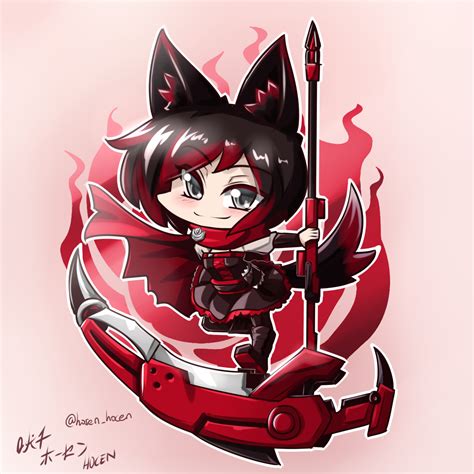 Rwby Chibi Ruby ~ Cresent Rose 吠千 ホーセン Hocen Rrwby