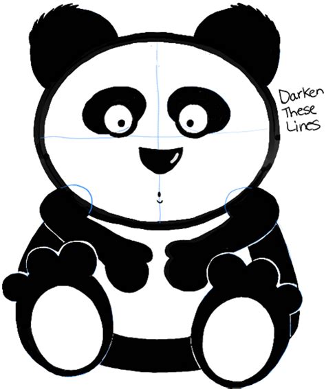 How To Draw A Cute Cartoon Panda Bear With Easy Steps