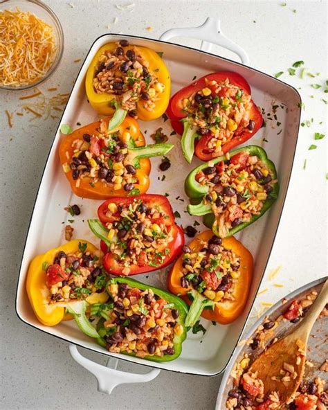 Protein Packed Vegetarian Stuffed Peppers Are An Easy Weeknight Win