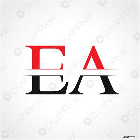 Initial Ea Letter Linked Logo Business Vector Template Creative Letter