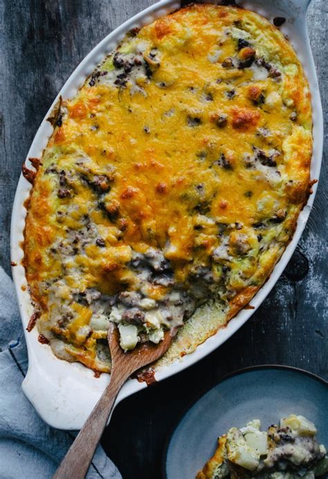 Sausage Gravy Breakfast Casserole The Frozen Biscuit Recipe