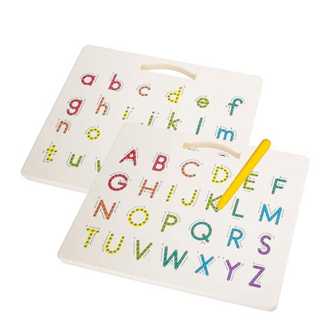 Hautton Magnetic Letters Board 2 In 1 Alphabet Letter Tracing Board