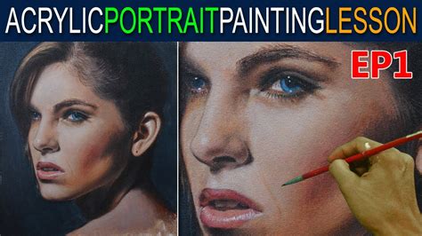 Acrylic Portrait Painting Tutorial Ep Beautiful Lady In Step By