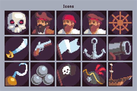 Pirate Invasion Game Assets Pixel Art Pack