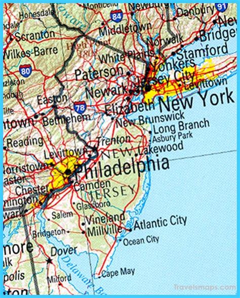 Map Of Jersey New Jersey TravelsMaps Com