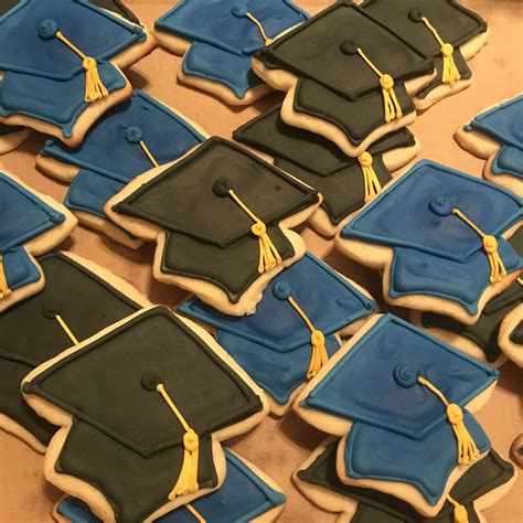 Graduation Mortar Boards Decorated Sugar Cookies Sugar Cookies