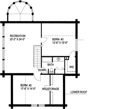Log Cabin House Plan 3 Bedrooms 2 Bath 2813 Sq Ft Plan 34 109