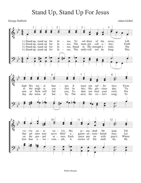 Hymn Information For Stand Up Stand Up For Jesus Geibel