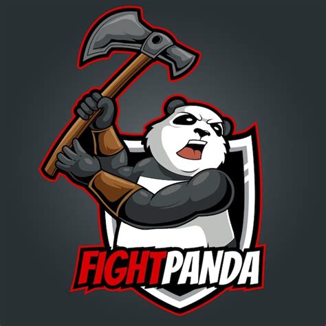 Premium Vector Fighter Panda Mascot Logo Illustration Concept