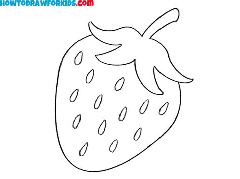 How To Draw A Strawberry Easy Drawing Tutorial For Kids
