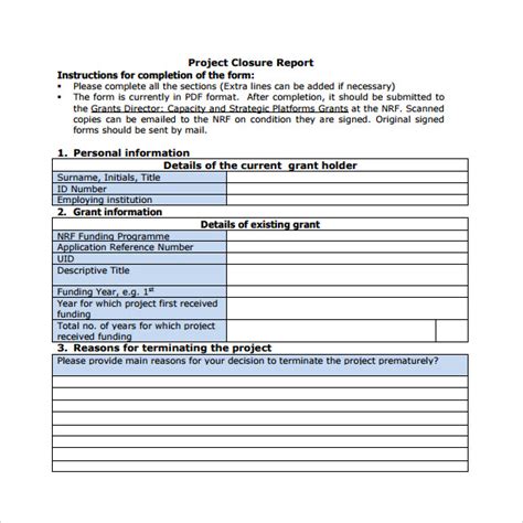 Free 9 Sample Project Closure Templates In Pdf Ms Word