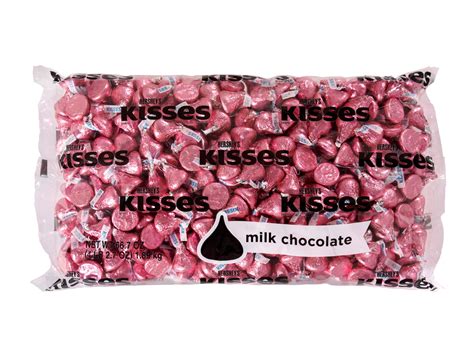 Hersheys Kisses Milk Chocolate Candy Pink Foil 667 Oz Walmart