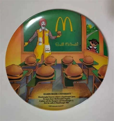 1989 Mcdonalds Hamburger University Mcdonalds Corporation Melamine