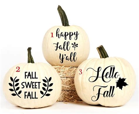 Pumpkin Decal Happy Fall Decal Happy Fall Vinyl Sticker Our Adorable