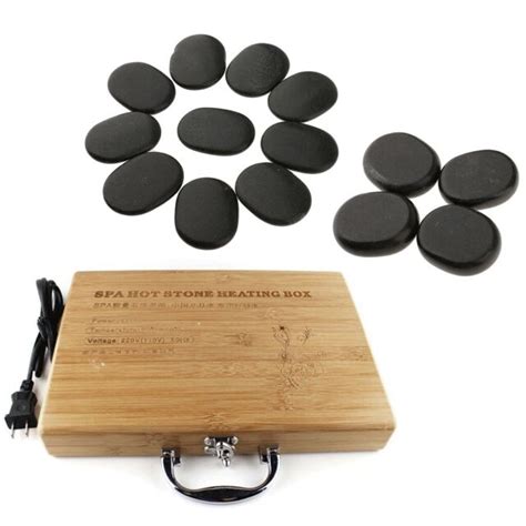 Electric Hot Stone Heater Spa Massage Stone Warmer Heating Box Case14