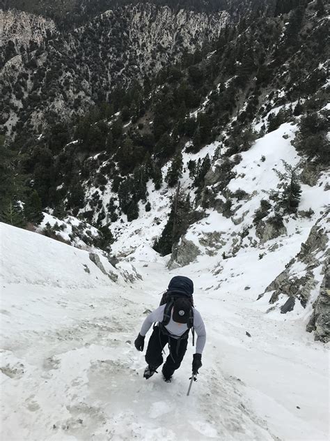 Climbing Snowice Chutes Near Mill Creek Yesterday Rsocalhiking