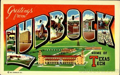 Lubbock Texas Vintage Postcards And Images Lubbock Texas Texas Tech