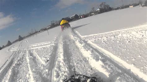 Pulling Sled Behind Snowmobile Youtube