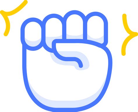 Raised Fist Hand Emoji Icon Sticker 27386525 Png