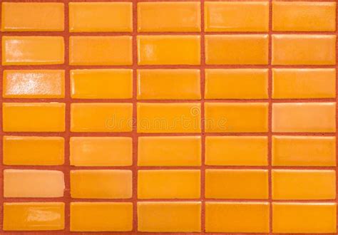 Orange Tile Wall Stock Photo Image Of Pattern Square 58022476
