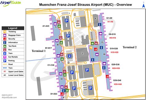 Munich Munich International Muc Airport Terminal Map Overview