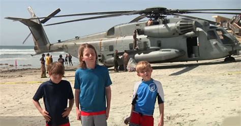 Huge Marine Corps Helicopter Makes An Emergency Landing In The Middle