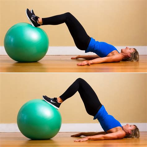 Lying Hamstring Curl Best Stability Ball Exercises Popsugar Fitness Photo