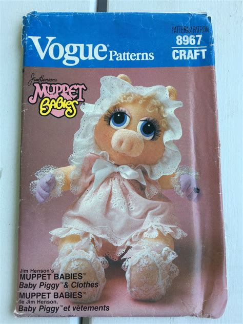 Vintage Vogue 8967 Craft Pattern Jim Hensons Muppet Etsy Muppets