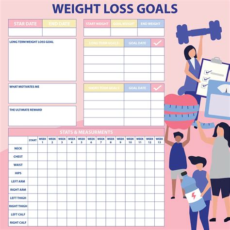 Best Weight Loss Planner Printable Printableecom Best Week Chart