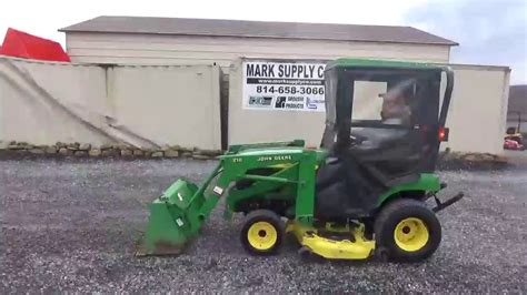 2005 John Deere 2210 Sub Compact Tractor Loader Belly Mower Cab 4x4