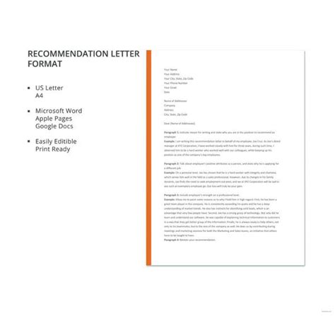 27 Letter Of Recommendation In Word Samples Sample Templates