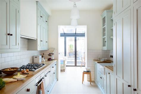 A Lovely Galley Style Kitchen In Central London Uses Handmade Georgian