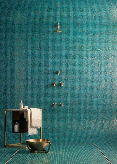 40 Blue Glass Mosaic Bathroom Tiles Tile Ideas And Pictures