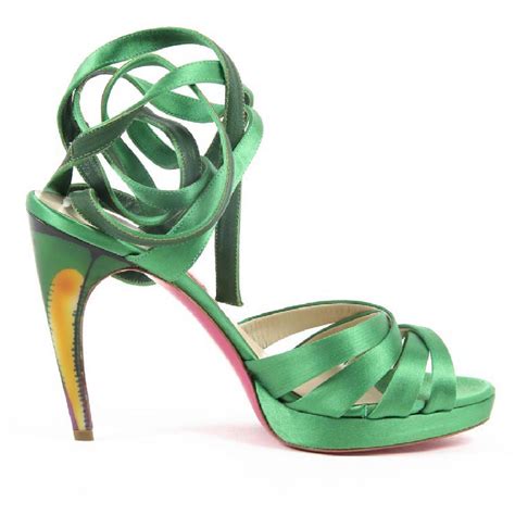 Emanuel Ungaro Green Ladies Sandals 36975 Sold By Noci Fashion