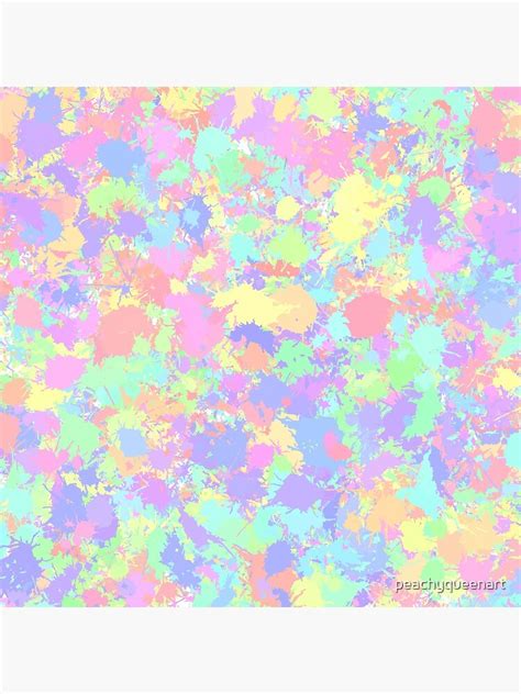 Rainbow Splatter Poster By Peachyqueenart Redbubble