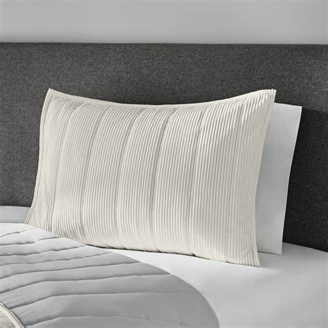 Mainstays Quilt And Shams Traditional White Corduroy Pillow Sham King