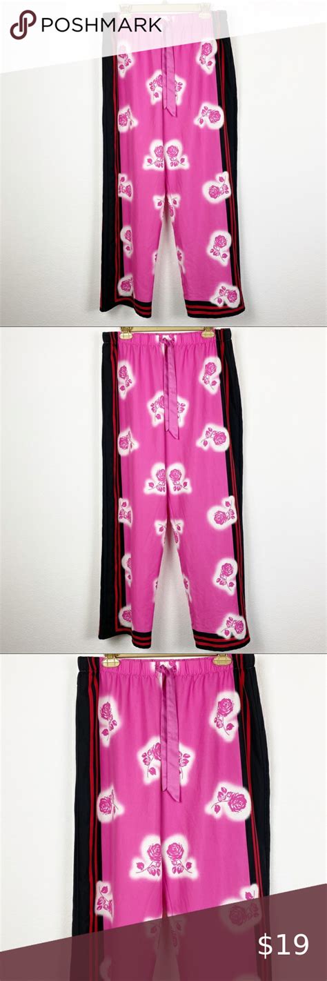 Victorias Secret • Satin Pajama Bottoms Pink Rose Satin Pajamas