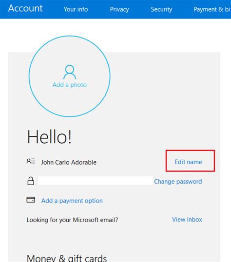 Cant Change Windows 10 Welcome Screen Name Microsoft Community