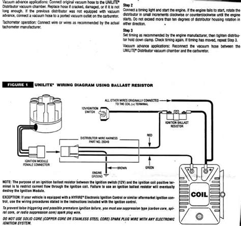 To properly read a electrical wiring diagram, one provides to learn how typically the components in the method operate. I need a wiring diagram for a mallory dist. with a balist ...